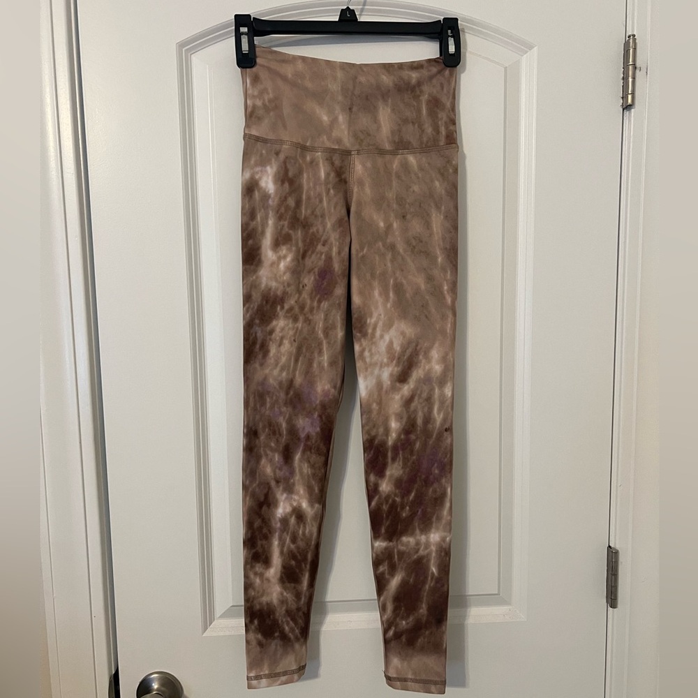 Tie-Dye Brown High-Waist Leggings
